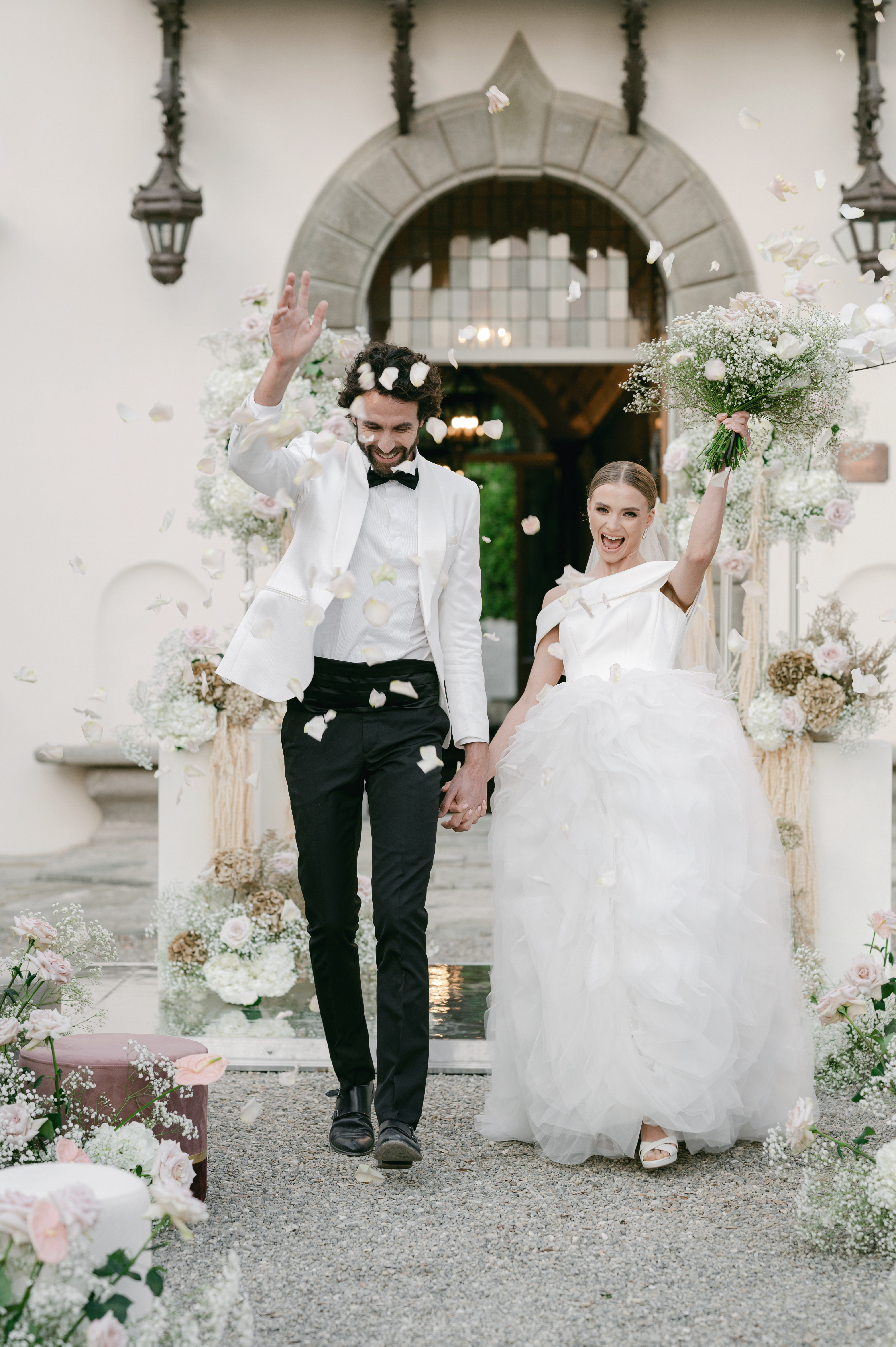 Elegant Tuscan wedding table setting